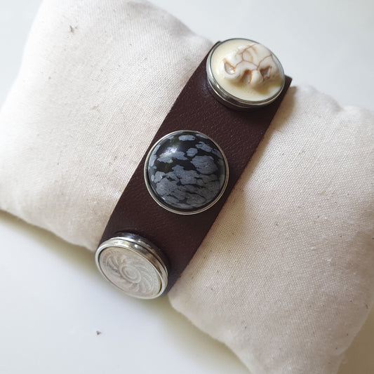 Button Armband  'Olifant'