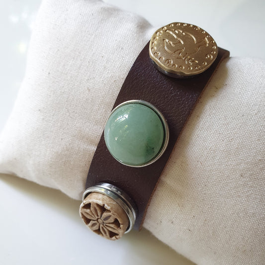 Button Armband  'Jade'